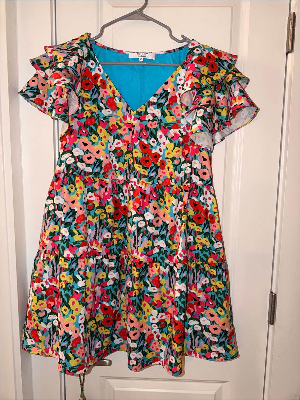 CROSBY by Mollie Burch Bright Multicolor Floral Tiered Dress